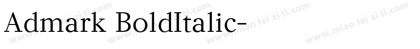 Admark BoldItalic字体转换